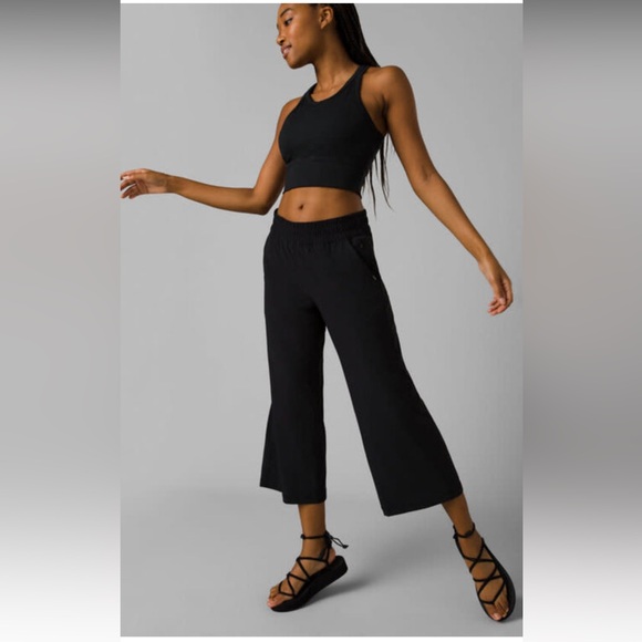 Prana Women's Black Wide Leg Pants - Picture 3 of 11